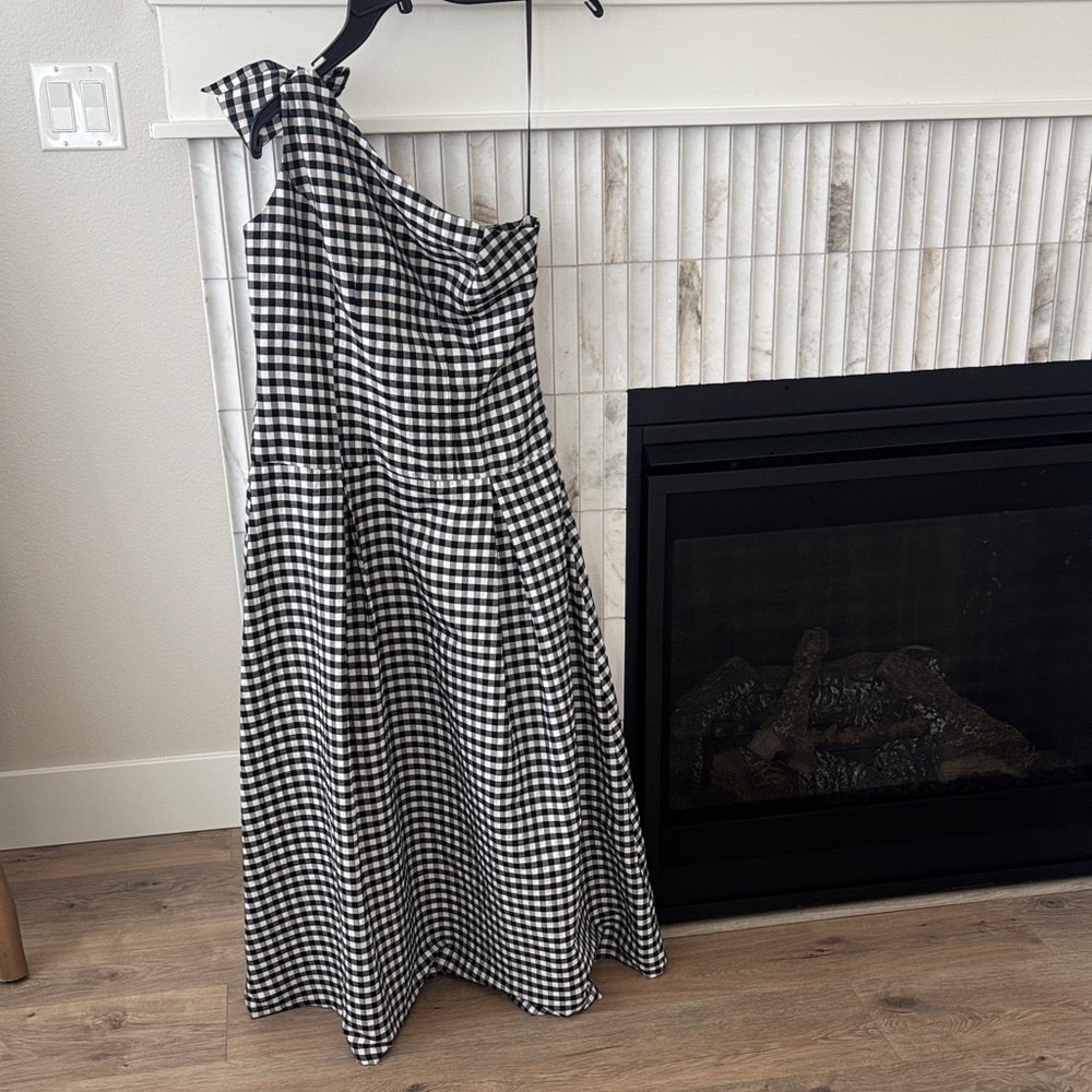 Anthropologie Black and White Gingham Dress